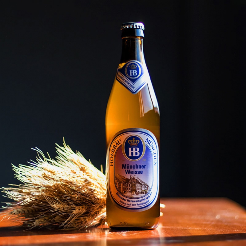 预售（暂定发货日期2月10日）国内现货 HB啤酒1箱20瓶 德国慕尼黑皇家小麦啤酒 白啤酒500ml/瓶 玻璃瓶装